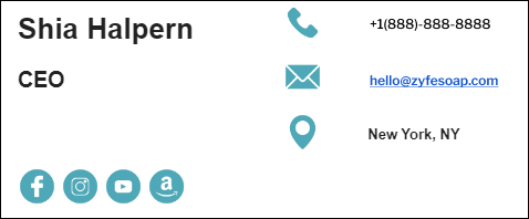 Zyfe Email Signature -Black Border