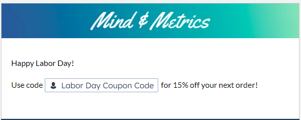 personalization token coupon